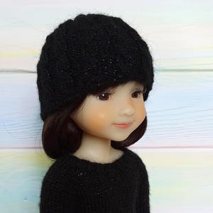 Ruby Red Fashion Friends doll clothes. Knitted hat with lurex for doll 14.5&quot; Crochet clothing RRFF