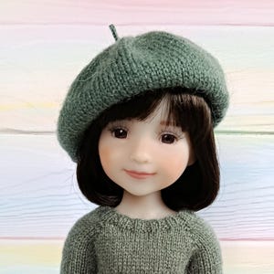 Ruby Red Fashion Friends doll clothes. Knitted beret hat for doll 14.5&quot;