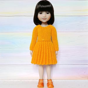 Ruby Red Fashion Friends doll clothes. Doll 14.5 dress sweater. RRFF knit outfit. Wellie Wish dolls clothing