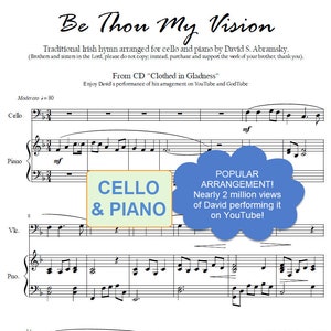 Be Thou My Vision (popular Irish hymn arranged for cello and piano)