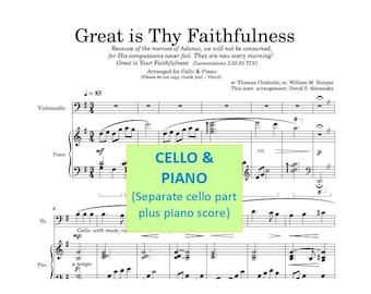 Great Is Thy Faithfulness (arr. for Cello & Piano by David S. Abramsky)