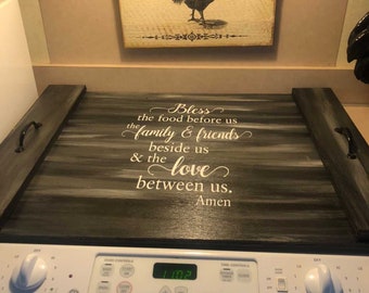 Stove cover, noodleboard, kitchen stove top cover, black stove cover, elegant stove cover,prayer stove cover, personalized noodleboard