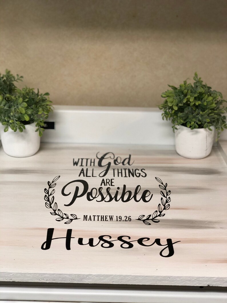 With God All Things Are Possible Stove Cover, Bible Verse Stove Cover, Custom Stove Cover