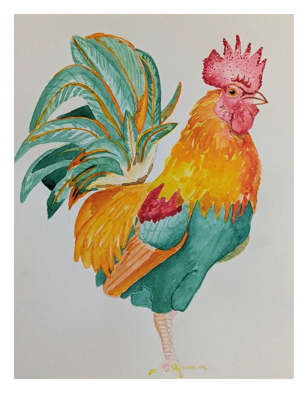 Funny Farm Farmhouse Rooster Art Farm Animal Art Prints Chicken Art