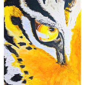 Watercolor Tiger Print | Tiger Eye Paining | Modern Art Print | Tiger Fine Art Print | Tiger Eye Art Print | Watercolor Tiger Eye Print