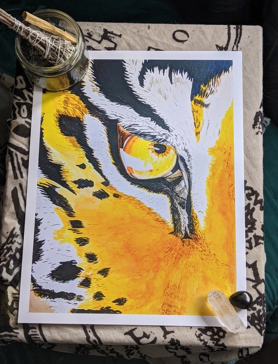 Watercolor Tiger Print | Tiger Eye Paining | Modern Art Print | Tiger Fine  Art Print | Tiger Eye Art Print | Watercolor Tiger Eye Print