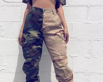 two tone camo pants womens