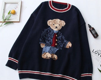 sweater with teddy bear