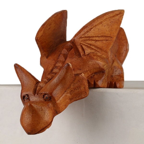 Dragon miniature hand-carved from wood