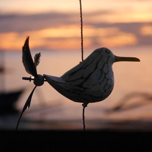 Carillon éolien mouette 3 pièces comme décoration maritime, décoration de balcon ou décoration de jardin image 3