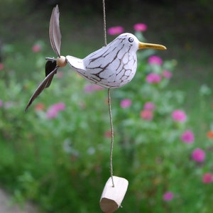 Carillon éolien mouette 3 pièces comme décoration maritime, décoration de balcon ou décoration de jardin image 4