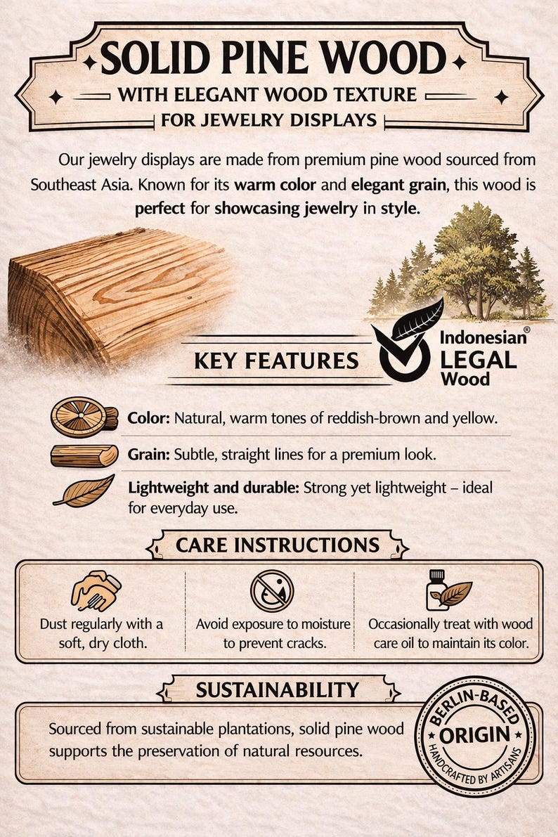 Elegante busto para joyas - soporte para joyas - soporte para collares - expositor de joyas hecho de madera blanca envejecida en tres tamaños. imagen 11