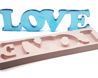 MD02 "LOVE" Silicon Rubber mould for resin craft casting