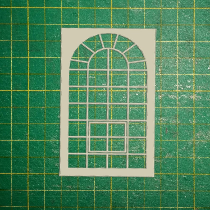 Laser Cut Arched Window Frame: Model Railway, N/OO/O Scale (unpainted ...