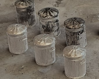 3D Printed Corrugated Metal Bins: Model Railway Scale