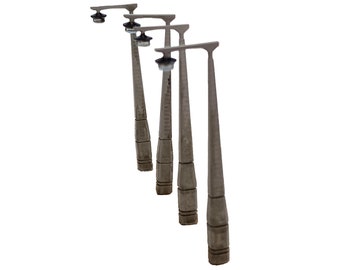 1950s Concrete Lampposts: Model Railway Lanterns, N/TT/OO Scale (Unpainted)