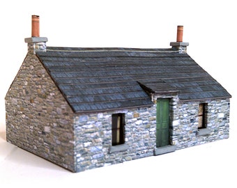 RES03A - Grey Stone Cottage Digital Building Kit - N scale