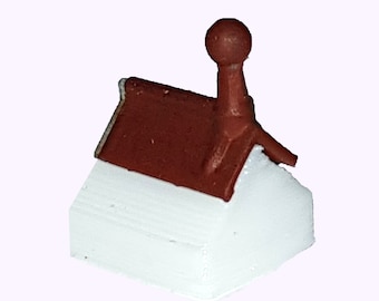 3D Printed Ball Finial Ridge Tile - Model Railway - TT/OO/O Scale