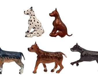 Unpainted 3D Printed Dog Figures: Model Railway Scale