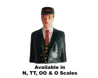 Diesel Driver Model Railway Figure - Unpainted N/TT/OO/O Scale