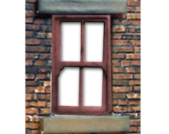 Laser Cut Sash Windows - Model Railway - N OO O Scale - 6 Pack