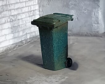 Unpainted Wheelie Bins (x4): Model Railway - N, TT, OO, O Scale