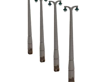 1950s Concrete Double Lantern Lampposts - Model Railway N/TT/OO Scale