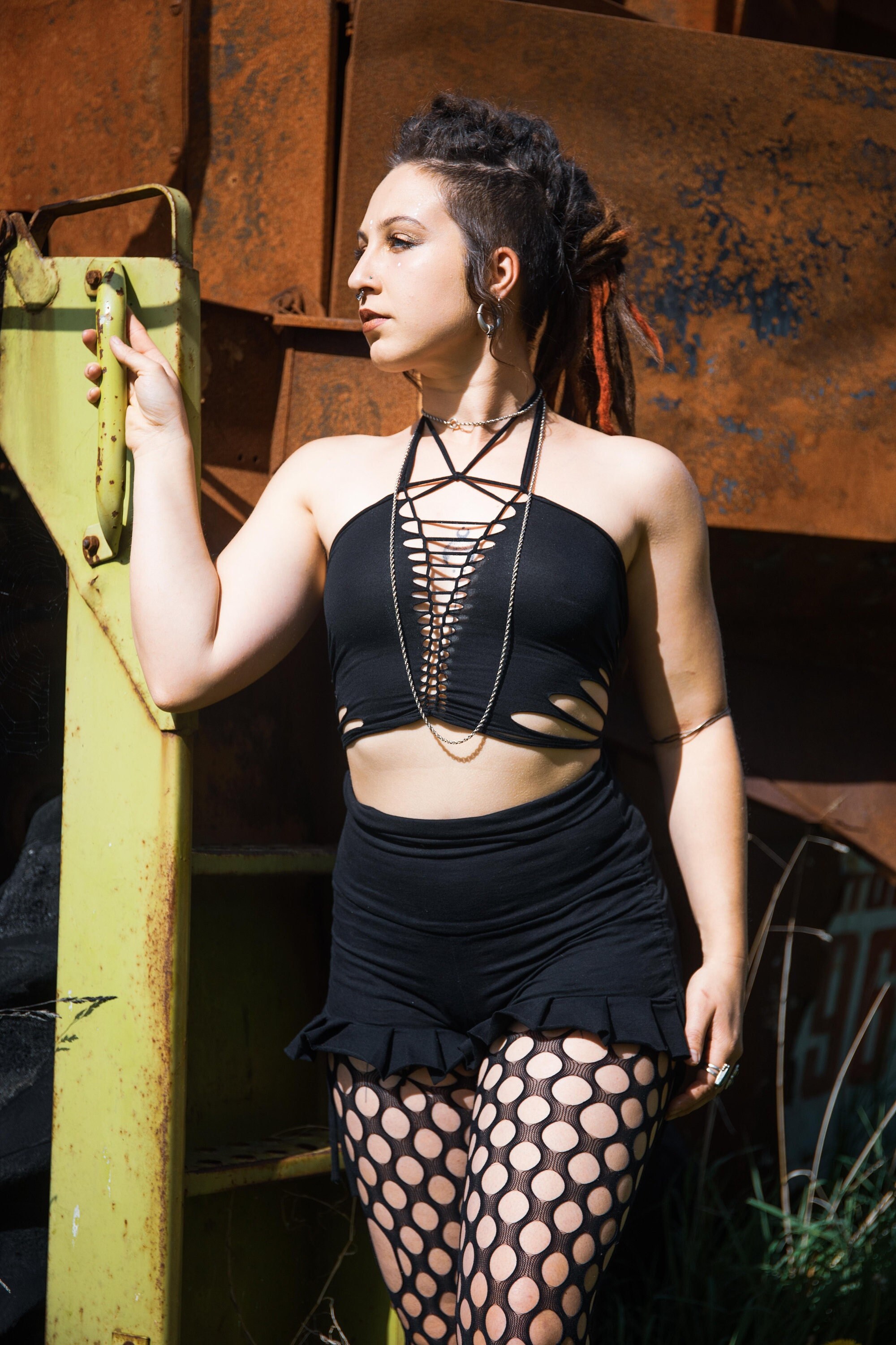 Harty Black Braided Top Halter Crop Top Cut Out Top Sexy Bralette Aerial  Costume Belly Dance Bra - Etsy UK