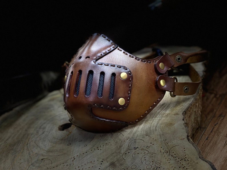 Hannibal Inspired Leather Mask w Filters and Pocket