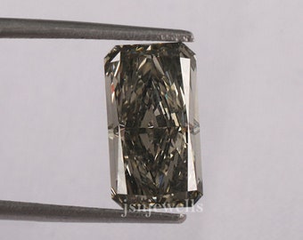 Lab Made Radiant Cut 4.00 Carat Diamond Solitaire For Jewelry Use CVD Grey Loose Diamond For Ring