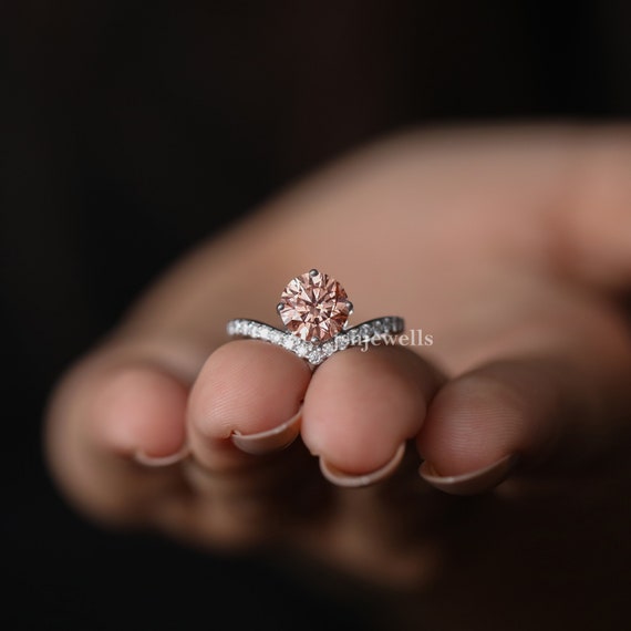 9ct Rose Gold 0.12ct Diamond Wishbone Ring | Ramsdens Jewellery