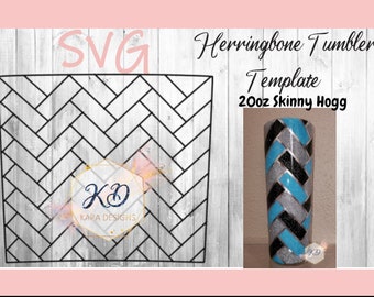 Herringbone Tumbler Template 20oz tapered