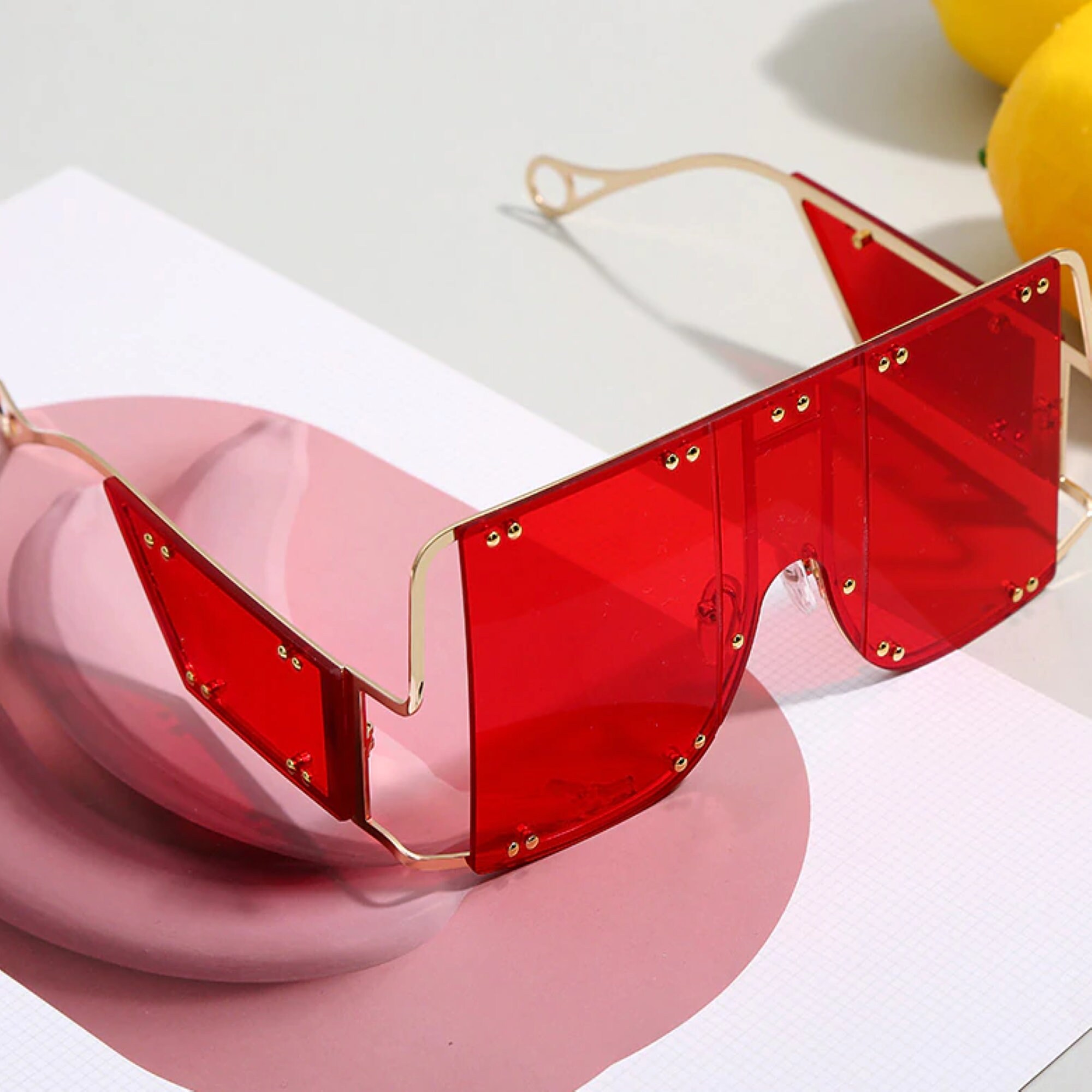 Retro Square Sunglasses Women Oversized Flat Top Sun Glasses Female Vintage Shades for Women Men