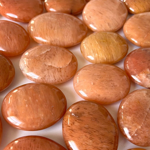 VITALITY Orange Aventurine Palm Stone | New Opportunity | Good Luck | Creativity | Personal Power | Perseverance