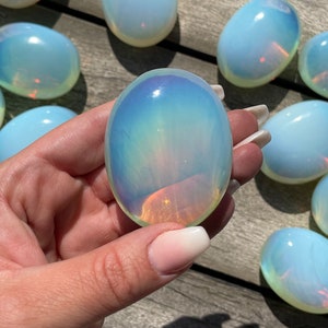 Opalite Palm Stone | Opalite Glass