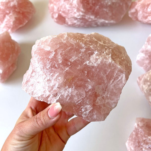 CHUNKY Raw Mozambique Rose Quartz | Love Crystal | Heart Chakra | Heart Healing | Relationship Healing | Self Love