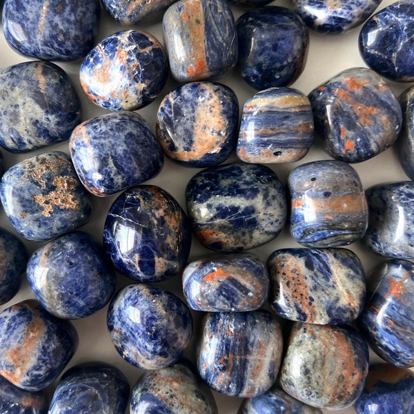 Sunset Sodalite Tumbled Stone | Self-Expression | Communication Stone | Angel Connection | Intuition | Boost Metabolism