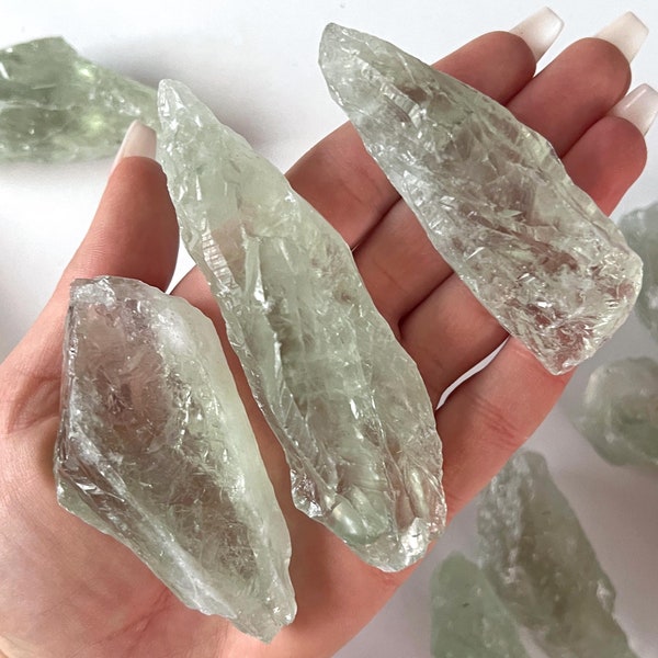 Raw Prasiolite | Rough Green Quartz | Green Amethyst | Heart Healing | Romantic Love | Emotional Protection