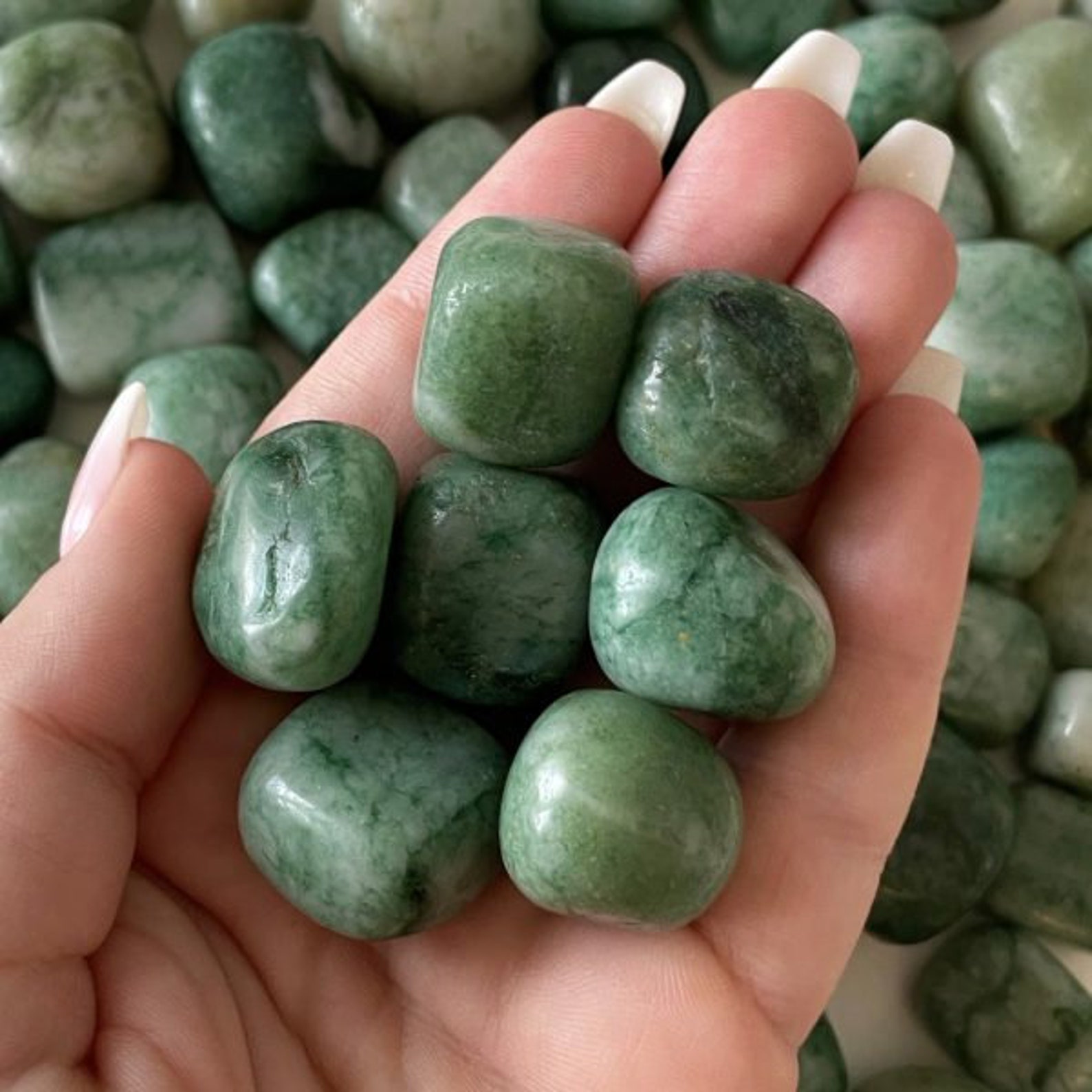 Green Aventurine Tumbled Good Luck Crystal Opportunity Etsy
