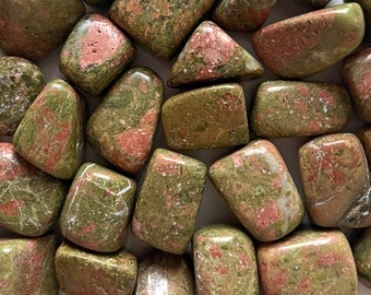 Unakite Tumbled Stone | Rebirth | Renewal | Clear Blockages | Mother Earth Connection