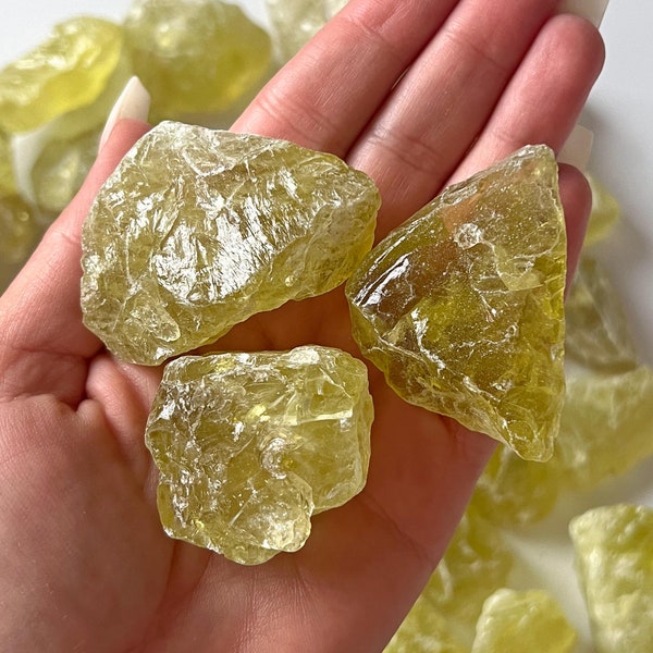 Raw Lemon Quartz Chunk | Confidence | Joy | Memory Crystal | Abundance | Self-Worth | Solar Plexus Chakra