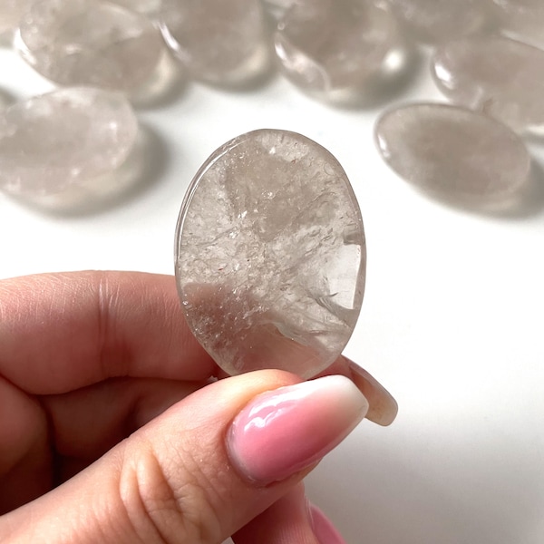 GROUNDING Smoky Quartz Worry Stone | Protection | Root Chakra