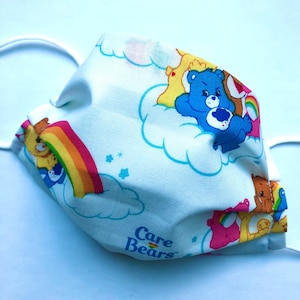 CareBears Face Mask, Super Cute Face Mask, Adults, Kids Face Mask, Breathable, Washable Cotton Mask, Cute Face Mask, Lightweight, Reusable