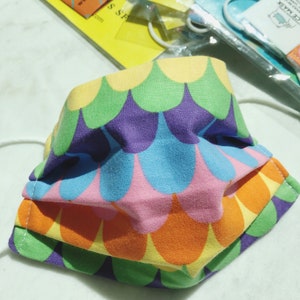 60s Groovy Inspired, Face Mask, Cotton, Retro Face Mask, Face Mask Adults, Cute Face Mask, Breathable, Lightweight, Filter Pocket Face Mask,