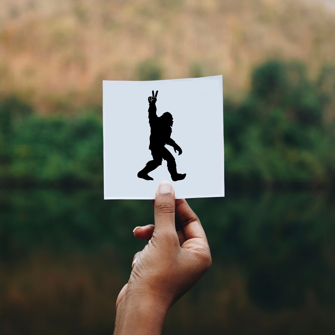 Bigfoot peace sign premium Vinyl Decal Car decal window | Etsy