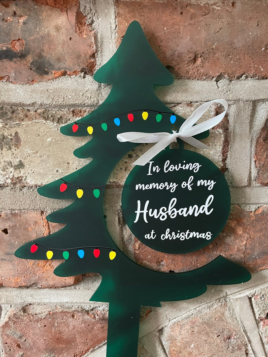 Christmas Grave Marker, Acrylic Grave Marker, Grave Marker for Dad Mum, Grave Decoration, Grave