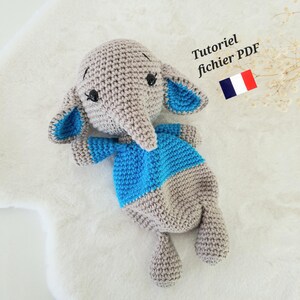 Crochet elephant cuddly toy tutorial, crochet elephant cuddly toy tutorial in French