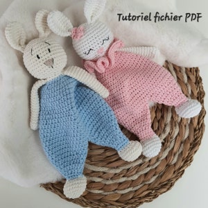 Crochet tutorial rabbit flat cuddly toy, rabbit cuddly toy crochet pattern