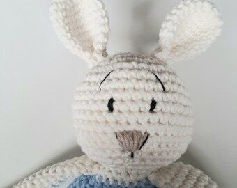 Tutorial de crochet para un edredón plano de conejo, patrón de crochet para  un edredón de conejo