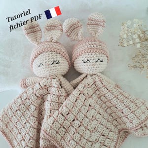 Rabbit animal crochet pattern, rabbit cuddly toy tutorial in French